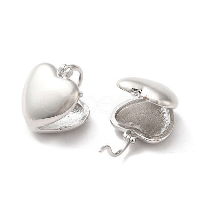 Brass Heart Hoop Earrings for Women EJEW-Q024-06P-1