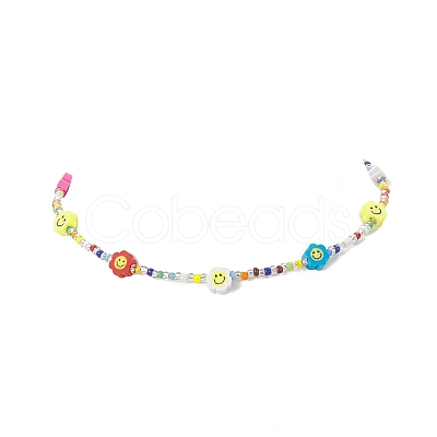 Glass Seed Bead Beaded Necklaces NJEW-JN04212-1