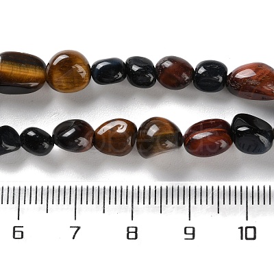 Natural Tiger Eye Beads Strands G-P497-01C-24-1