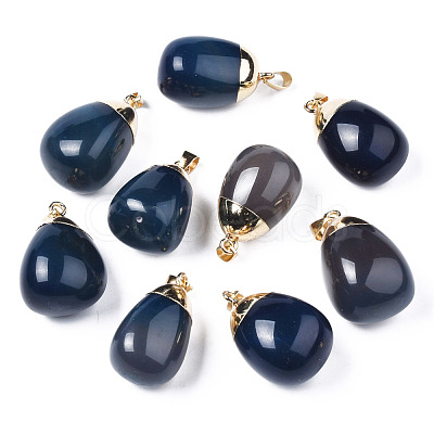 Natural Agate Pendants G-S359-356-1