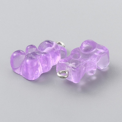 Transparent Resin Pendants RESI-WH0021-61-1