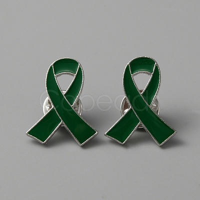 Awareness Ribbon Enamel Pin JEWB-WH0029-29B-1