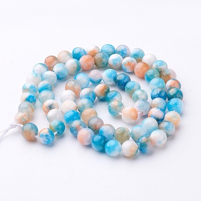 Natural Persian Jade Beads Strands X-G-D434-6mm-16-1