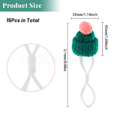 Mini Woolen Yarn Pet Hats AJEW-WH0314-344-1