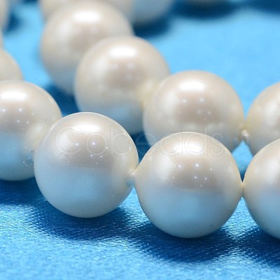 Round Shell Pearl Bead Strands BSHE-L011-8mm-A013A-1