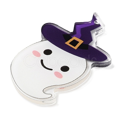 Halloween Theme Double Sided Printed Acrylic Big Pendants OACR-Z023-02J-1