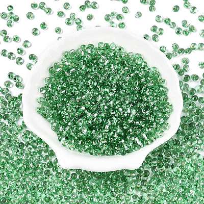 6/0 Baking Paint Transparent Glass Seed Beads SEED-N006-06K-1