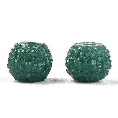 Opaque Acrylic Resin Beads RESI-ZX017-8mm-02H-1