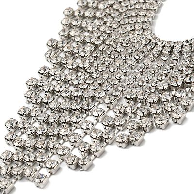 Crystal Rhinestone Bib Necklaces NJEW-L176-03P-1