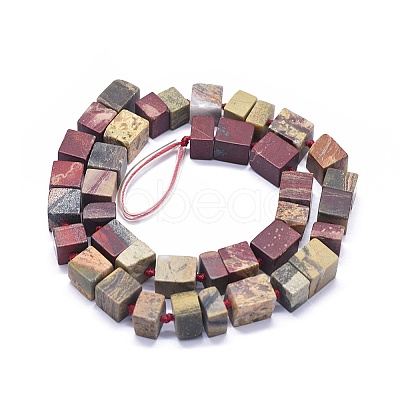 Natural Apple Jasper Beads Strands G-K293-I20-A-1