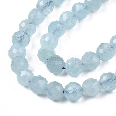 Natural Aquamarine Beads Strands X-G-S345-6mm-014-1