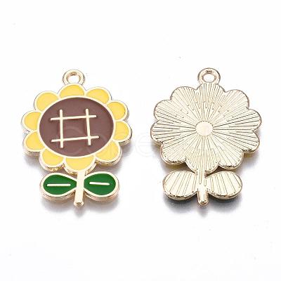 Eco-Friendly Alloy Enamel Pendants X-ENAM-Q437-015-NR-1