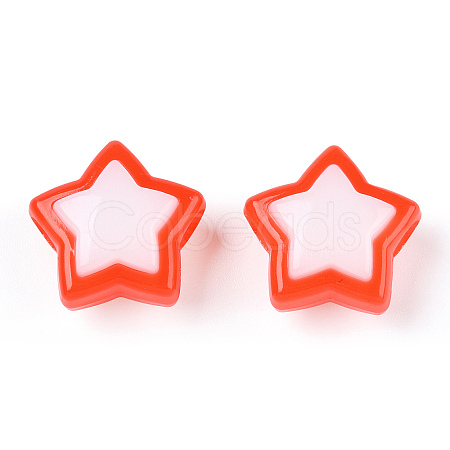 Two Tone Opaque Acrylic Beads SACR-I005-04A-08-1