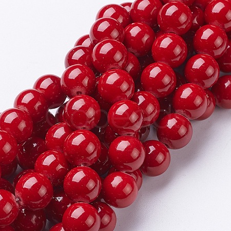 Natural Mashan Jade Round Beads Strands G-D263-10mm-XS31-1