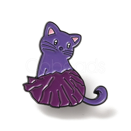 Cat Shape Enamel Pins JEWB-P039-01EB-03-1