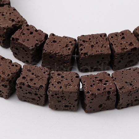 Synthetic Lava Rock Bead Strands G-N0104-8mm-10-1