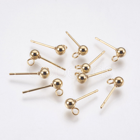 304 Stainless Steel Stud Earring Findings STAS-G174-18G-1