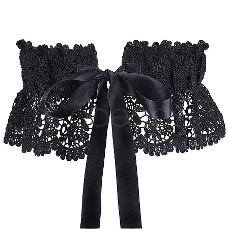 Polyester Bowknot Wide Elastic Corset Belts AJEW-WH0248-31B-1