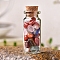 Glass Wishing Bottles, Reiki Natural Mixed Stone Drift Chip Beads inside for DIY Jewelry Making Home Decoration, 22x30mm