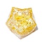 Resin Demagnetization Bowl, with Natural Citrine inside Jewelry Display Tray, Star, 95x95x80mm