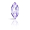 Preciosa&reg MAXIMA Crystal Fancy Stones, Czech Crystal, 435 14 615 Navette(Horse Eye), Dura Foiling, 20310 Violet, 10x5mm