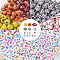 Opaque Acrylic Beads, Mixed Shapes, Mixed Color, 7x3.5~4mm, Hole: 1.2mm, about 630pcs/set