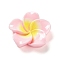 Opaque Resin Cabochons, Plumeria Flower, Pink, 20x20.5x6.5mm