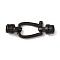 Ion Plating(IP) 304 Stainless Steel Cord Locks, Polished, Black, 35x13x7.5mm, Hole: 5mm