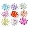 Transparent Acrylic Beads, Flower, Mixed Color, 33x31x9.5mm, Hole: 1.8mm, 154pcs/set