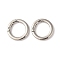 Nickel Plated Alloy Spring Gate Rings, Rings, Platinum, 28x4.5mm