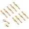 Rack Plating Brass Lobster Claw Clasps with Clip Ends, Nice for Jewelry Making, Golden, 33x4~5mm, 20sets/box