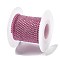 Iron Rhinestone Glass Cup Chain, with Spool, Rose, 2x2~2.5x2mm, about 16.40 Feet(5m)/Roll