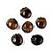 Natural Tiger Eye Footprint Figurines, for Home Office Desktop Decoration, 25~25.5x22.5~23x12~13.5mm