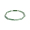 Natural Green Aventurine Bead Stretch Bracelets, with Alloy Beads, Column, Inner Diameter: 5cm