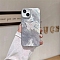 Butterfly Pattern Silicone Mobile Phone Cover, Fit for iphone 15 Plus, Silver, 17.2x9x1.2cm