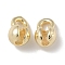 Brass Charms, Round, Real 14K Gold Plated, 5x4mm, Hole: 1.4mm