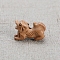 Wood Chinese Zodiac Figurines, for Home Desktop Decoration, Tiger, 18x10mm