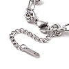 304 Stainless Steel Knot Link Chain Bracelet for Men Women X-BJEW-E020-01P-3