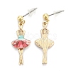 Real 14K Gold Plated Alloy Dangle Earrings EJEW-G148-09G-M-2