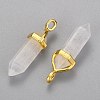 Natural Quartz Crystal Double Terminated Pointed Pendants G-G902-B23-2