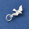 925 Sterling Silver Bird Charms with Jump Rings FIND-U013-03S-2