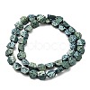 Electroplated Natural Lava Rock Beads Strands G-Q1009-E01-01-3