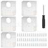 Unicraftale 10 Sets 430 Stainless Steel Mounting Plate AJEW-UN0001-33-1