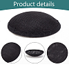 BENECREAT 4Pcs 4 Colors Imitation Hemp Round Fascinator Hat Base for Millinery AJEW-BC0007-36-4