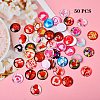 70Pcs Flatback Glass Cabochons for DIY Projects GGLA-SZ0001-33A-2