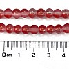 Frosted Transparent Glass Bead Strands GLAA-P065-6mm-06-3