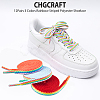CHGCRAFT 12Pairs 3 Colors Rainbow Striped Polyester Shoelace AJEW-CA0002-34-4
