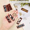 Olycraft DIY Rectangle with Leopard Print Pendant Drop Earring Making Kit DIY-OC0008-38A-3