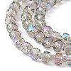 Transparent Electroplate Glass Beads Strands EGLA-F153-HR01-3