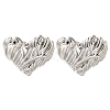 304 Stainless Steel Heart Stud Earrings EJEW-I312-06P-2